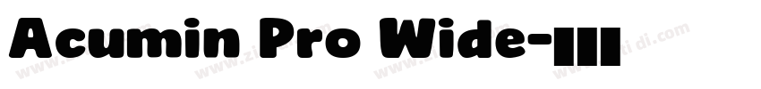 Acumin Pro Wide字体转换